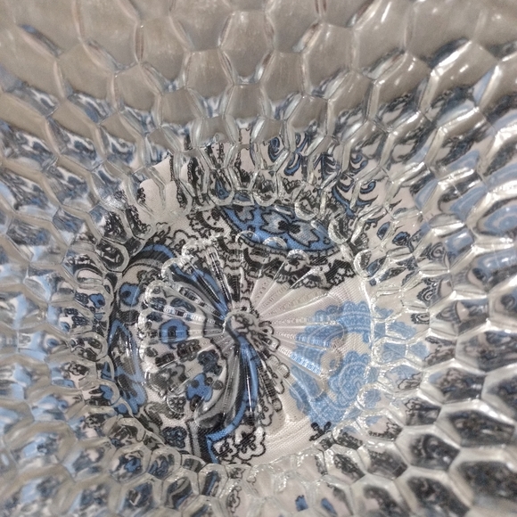 Vintage Inghon Clear Honeycomb Pattern by Indiana Glass Candy Dish - Picture 7 of 9